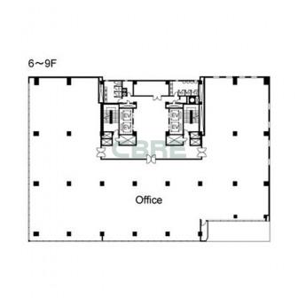 6階〜9階 平面図