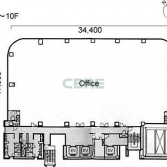 2階〜10階 平面図