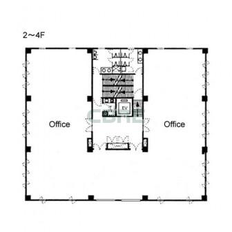 2階〜4階 平面図