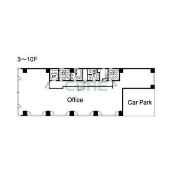 3階〜10階 平面図