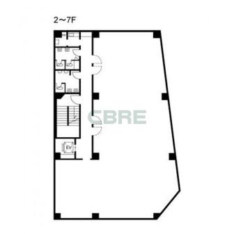 2階〜7階 平面図