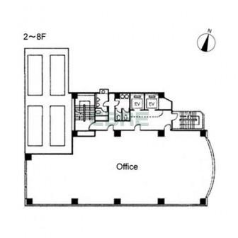 2階〜8階 平面図