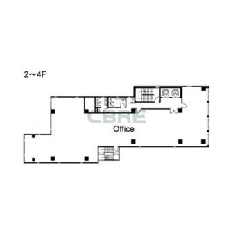 2階〜4階 平面図