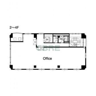 2階〜4階 平面図