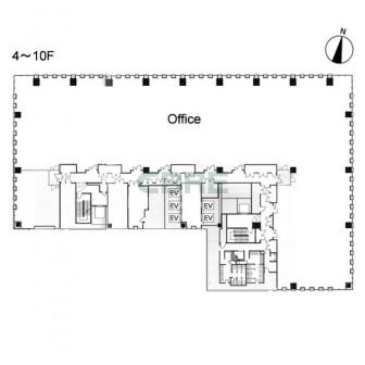 4階〜10階 平面図