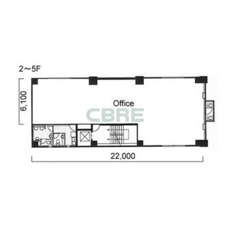 2階〜5階 平面図