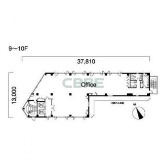 9階〜10階 平面図