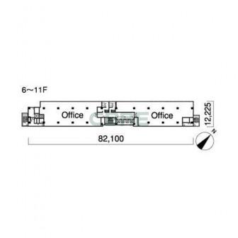 6階〜11階 平面図