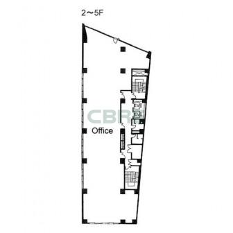 2階〜5階 平面図
