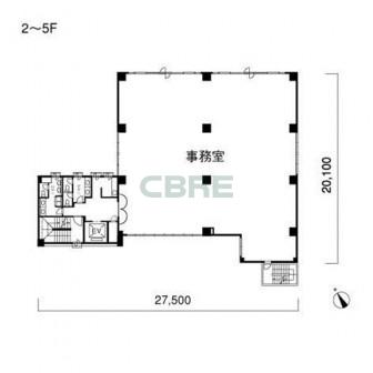 2階〜5階 平面図