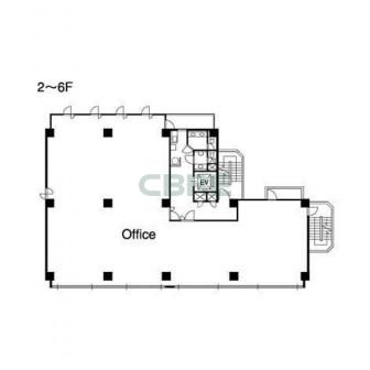 2階〜6階 平面図