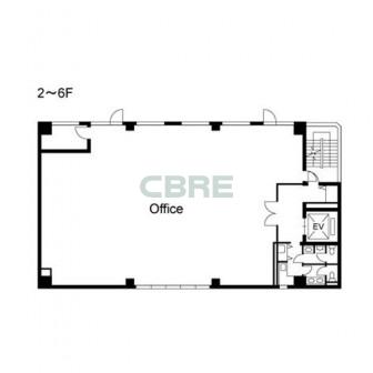 2階〜6階 平面図