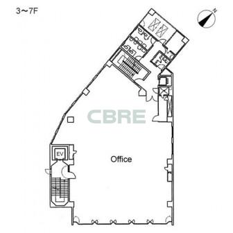 3階〜7階 平面図