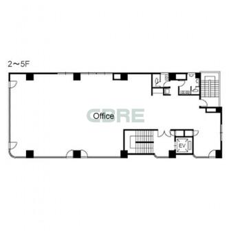 2階〜5階 平面図