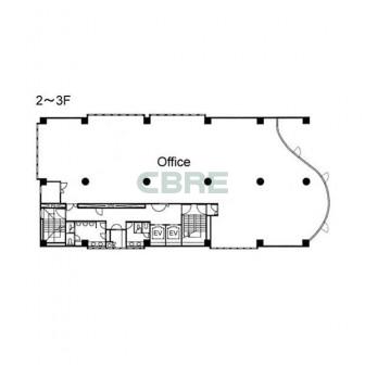 2階〜3階 平面図