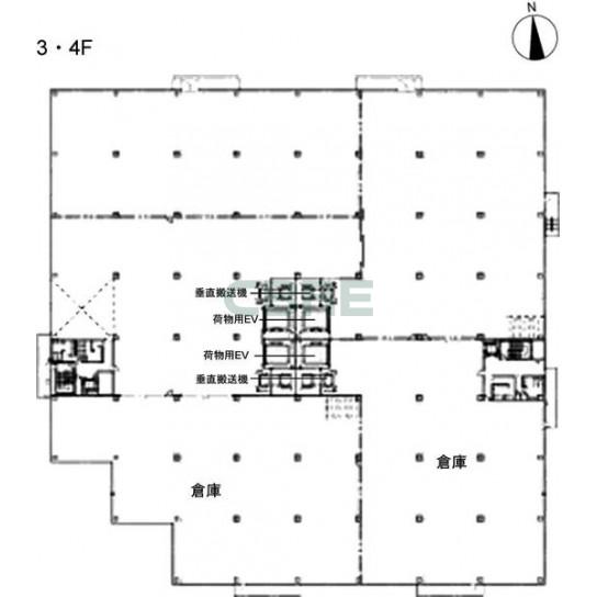 3階〜4階 平面図