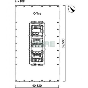 9階〜10階 平面図