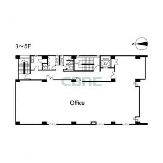 3階〜5階 平面図
