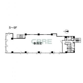 5階〜9階 平面図