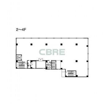 2階〜4階 平面図