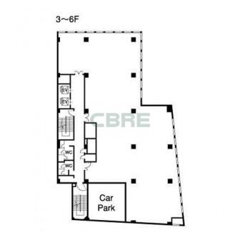 3階〜6階 平面図