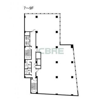 7階〜9階 平面図