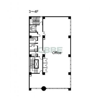 3階〜4階 平面図