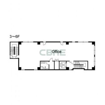 3階〜6階 平面図