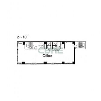 2階〜10階 平面図