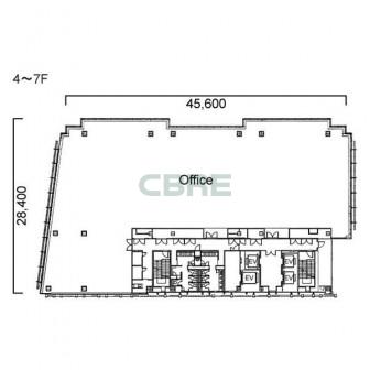 4階〜7階 平面図