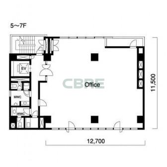 5階〜7階 平面図