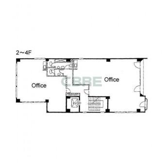 2階〜4階 平面図