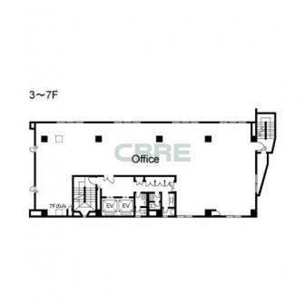 3階〜7階 平面図