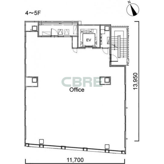 4階〜5階 平面図