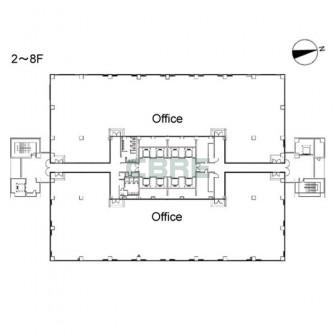 2階〜8階 平面図