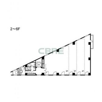 2階〜6階 平面図