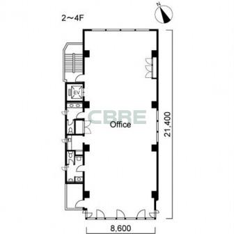 2階〜4階 平面図