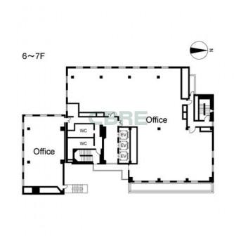 6階〜7階 平面図