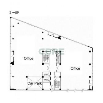 2階〜5階 平面図