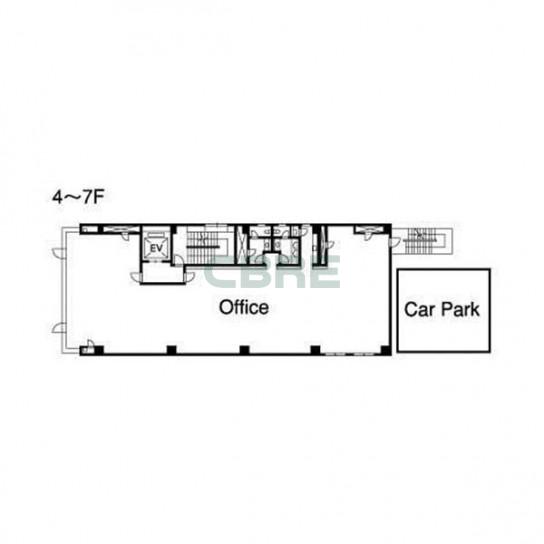 4階〜7階 平面図