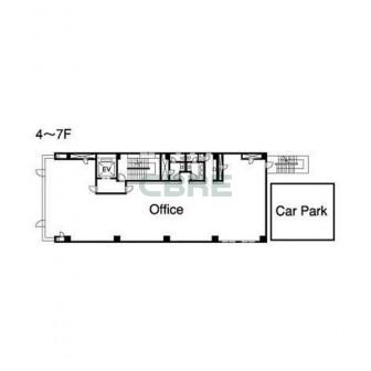 4階〜7階 平面図
