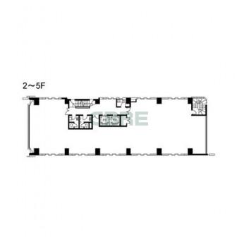 2階〜5階 平面図