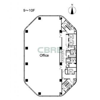 9階〜10階 平面図
