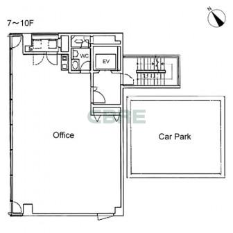 7階〜10階 平面図