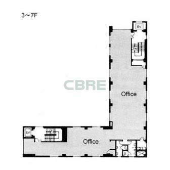 3階〜7階 平面図