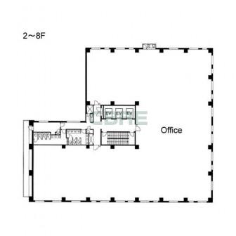 2階〜8階 平面図