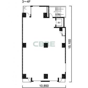 3階〜4階 平面図