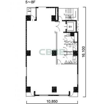 5階〜8階 平面図