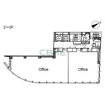 3階〜10階 平面図