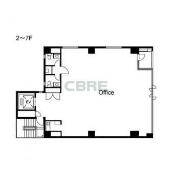 2階〜7階 平面図